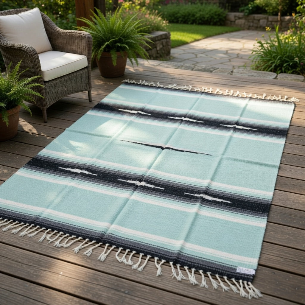 Mint Diamond Yoga Blanket