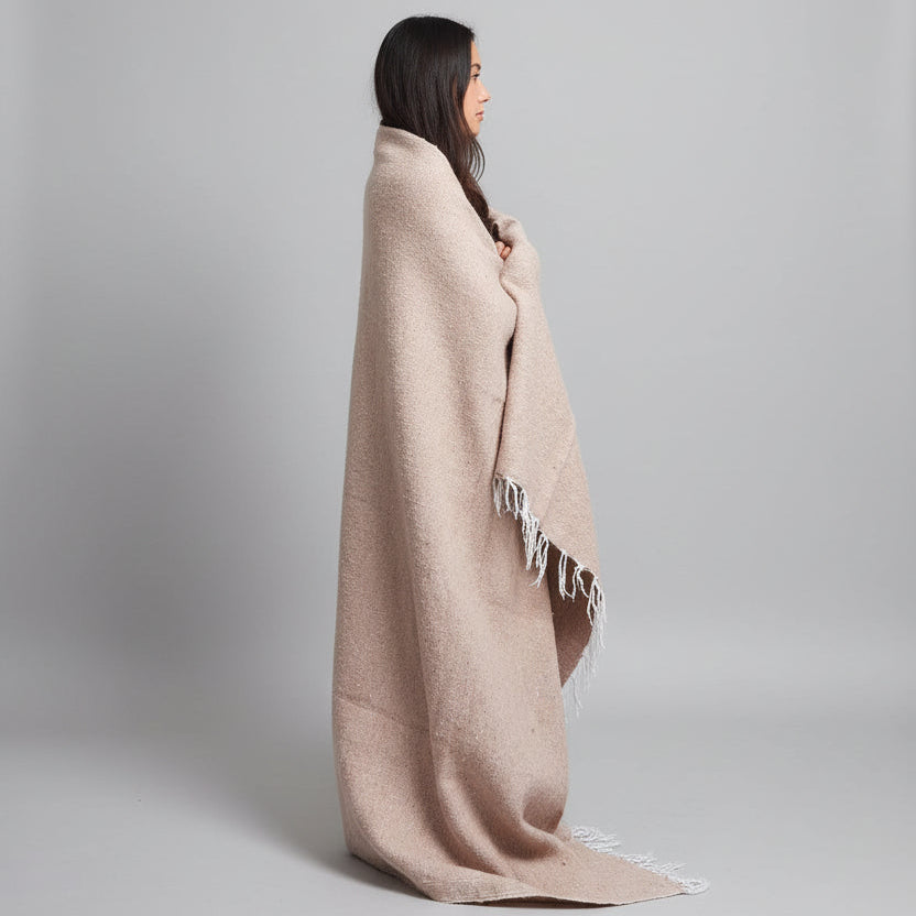 Solid Tan Mexican Blanket