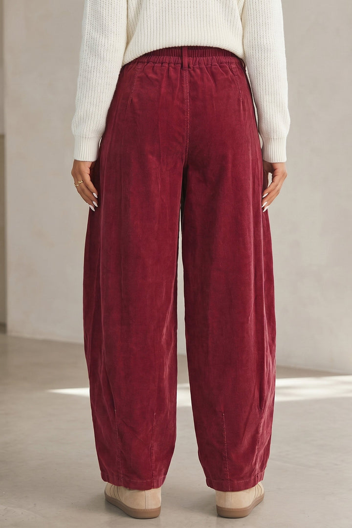 Sienna Drawstring Corduroy Casual Pants