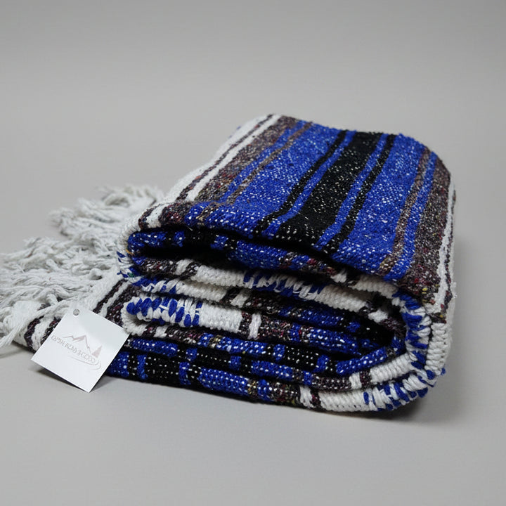 Royal Blue Mexican Falsa Blanket