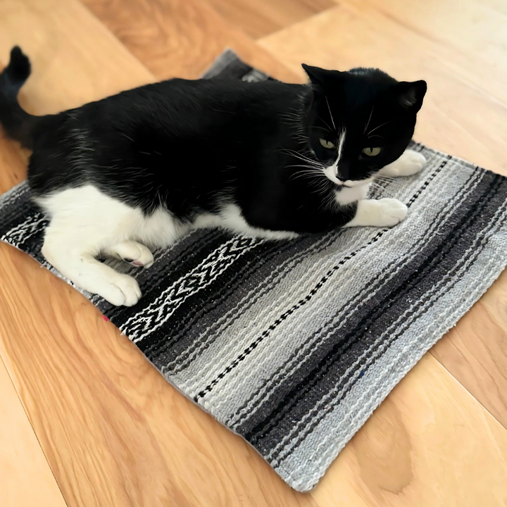 Cat Bed Mat for Small Animals - Grey/Black