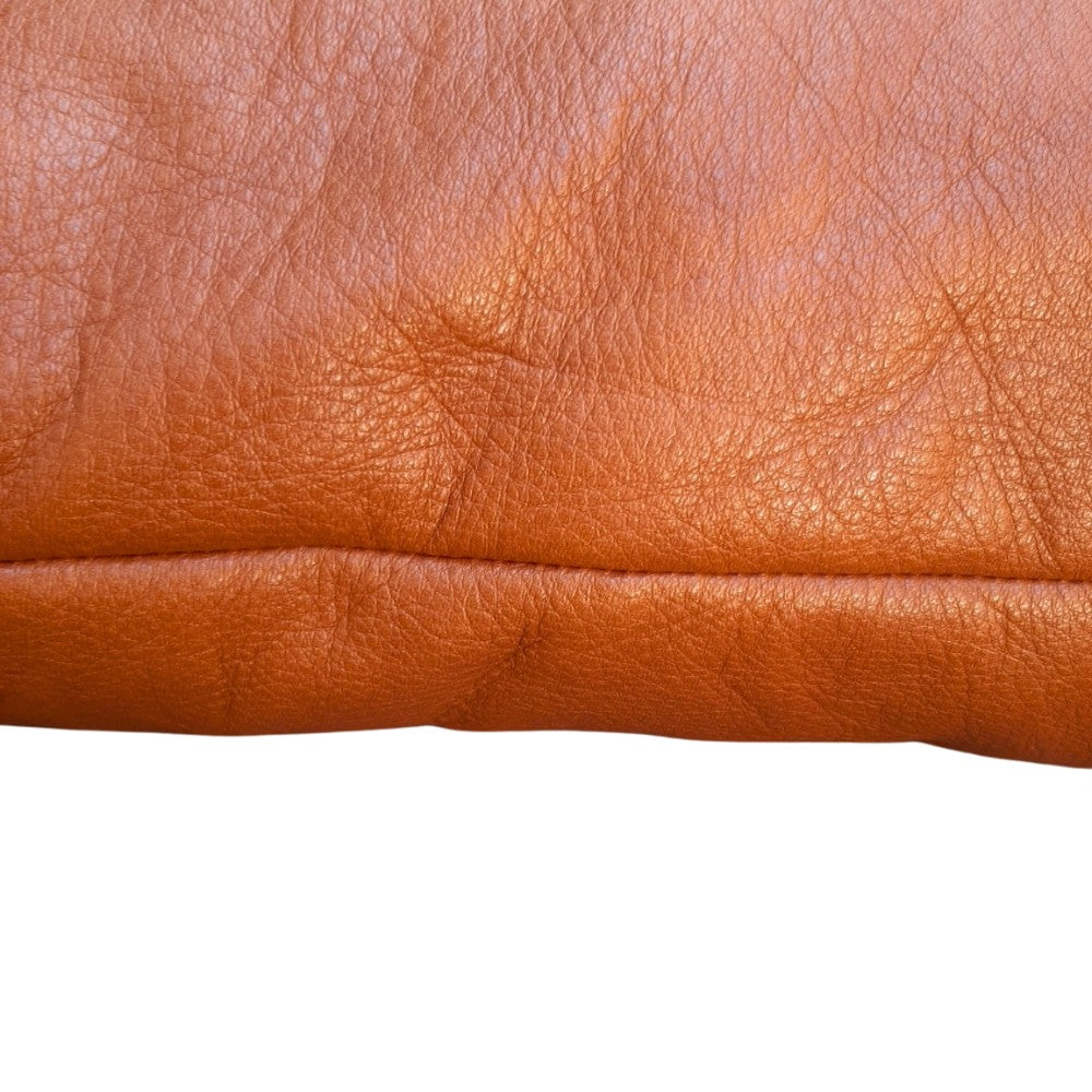 Rustic Leather Throw Pillow – Genuine Leather Home Décor Cushion