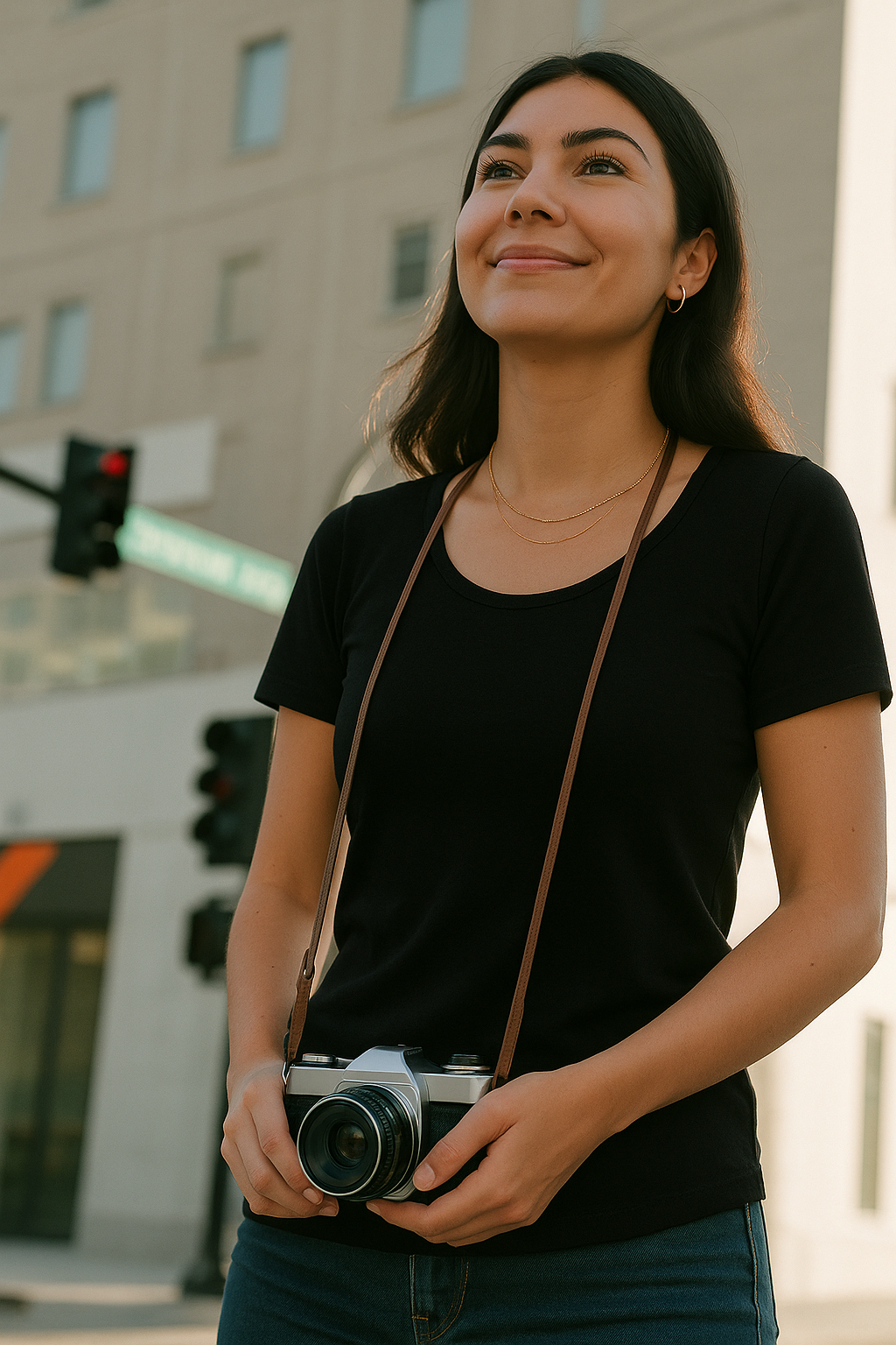 Women’s Organic Cotton Scoop Neck T-Shirt – Black