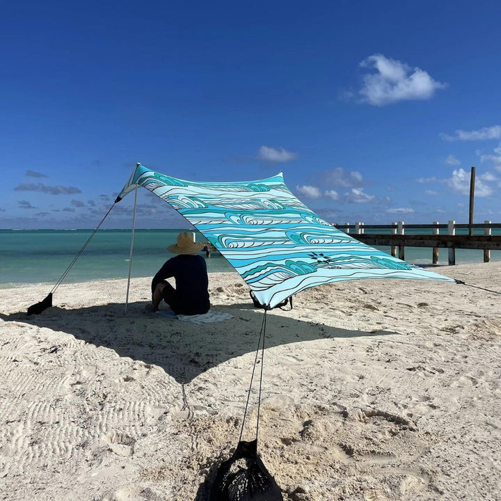 Beach Tent: Swells - Blue