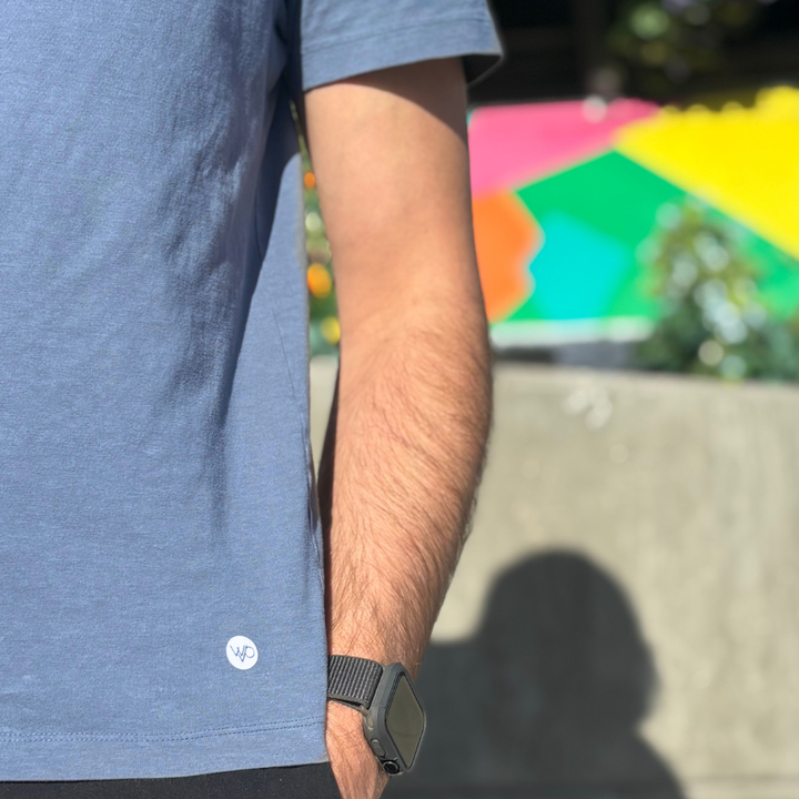 Men's Organic Crew Neck - Slate Blue