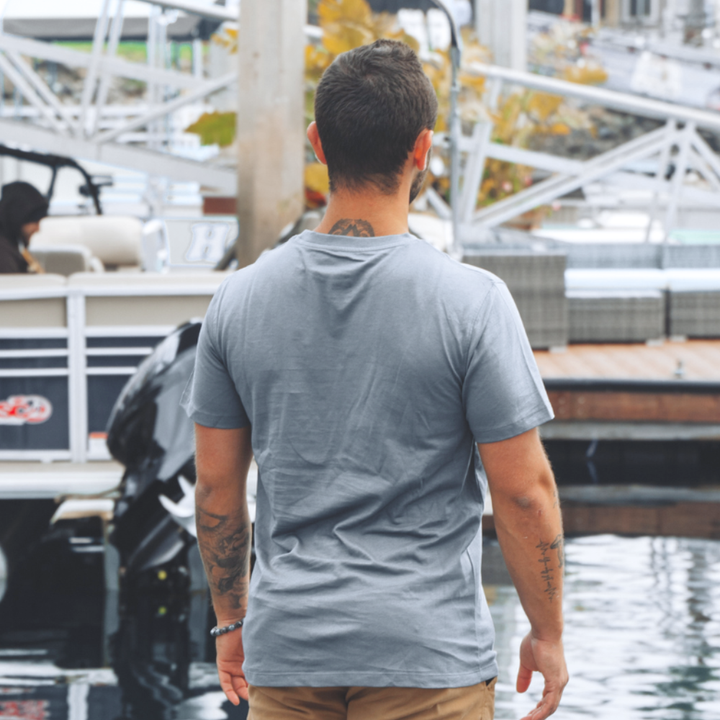 Men's Organic Crew Neck - Slate Blue