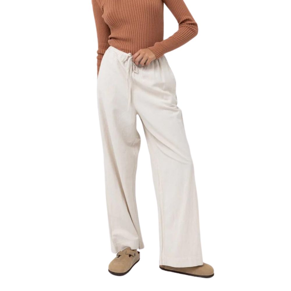 Classic Drawstring Pant - Oat (Size 6)