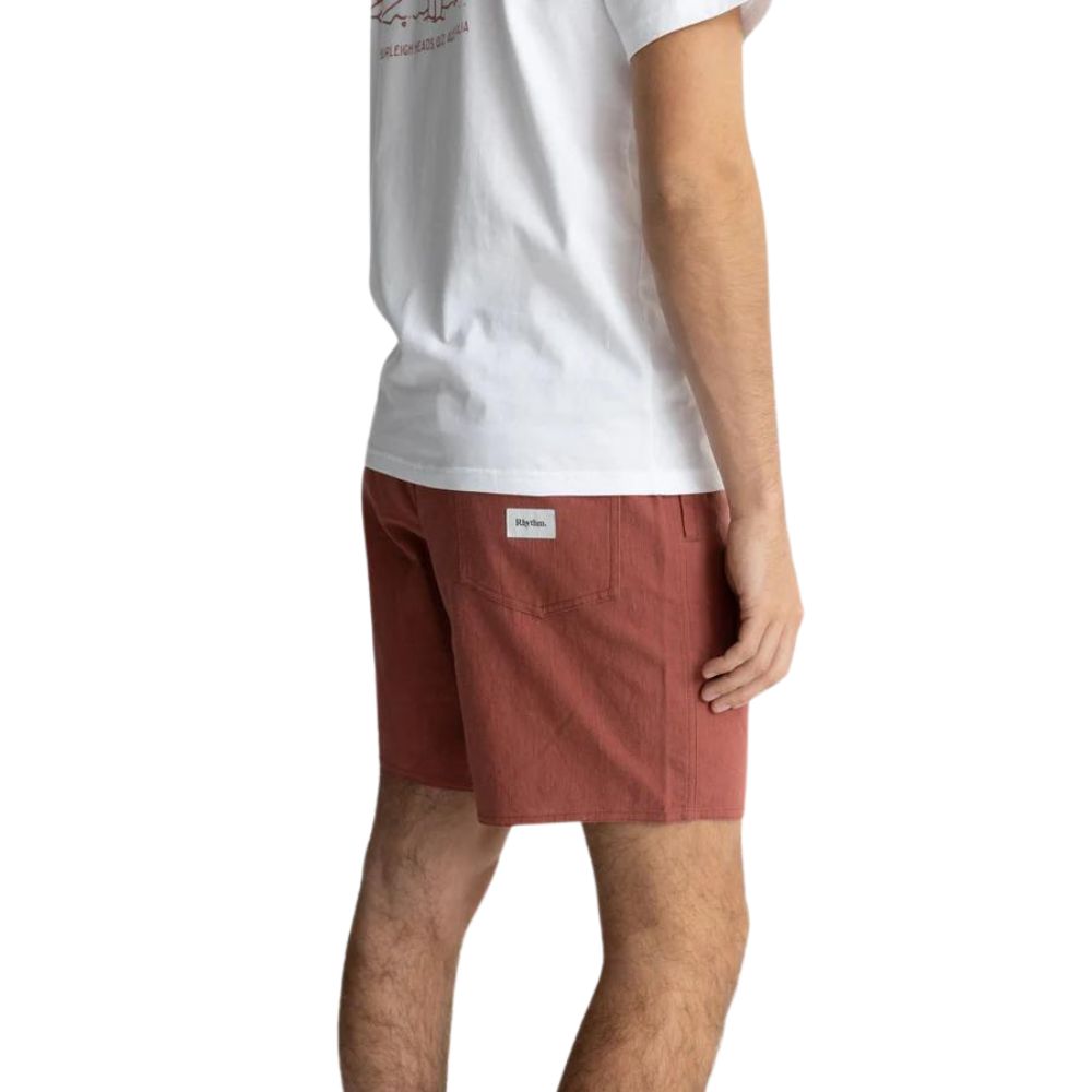 Textured Linen Jam Shorts - Clay