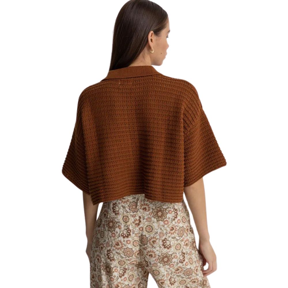 Evermore Knit Short Sleeve Shirt - Caramel