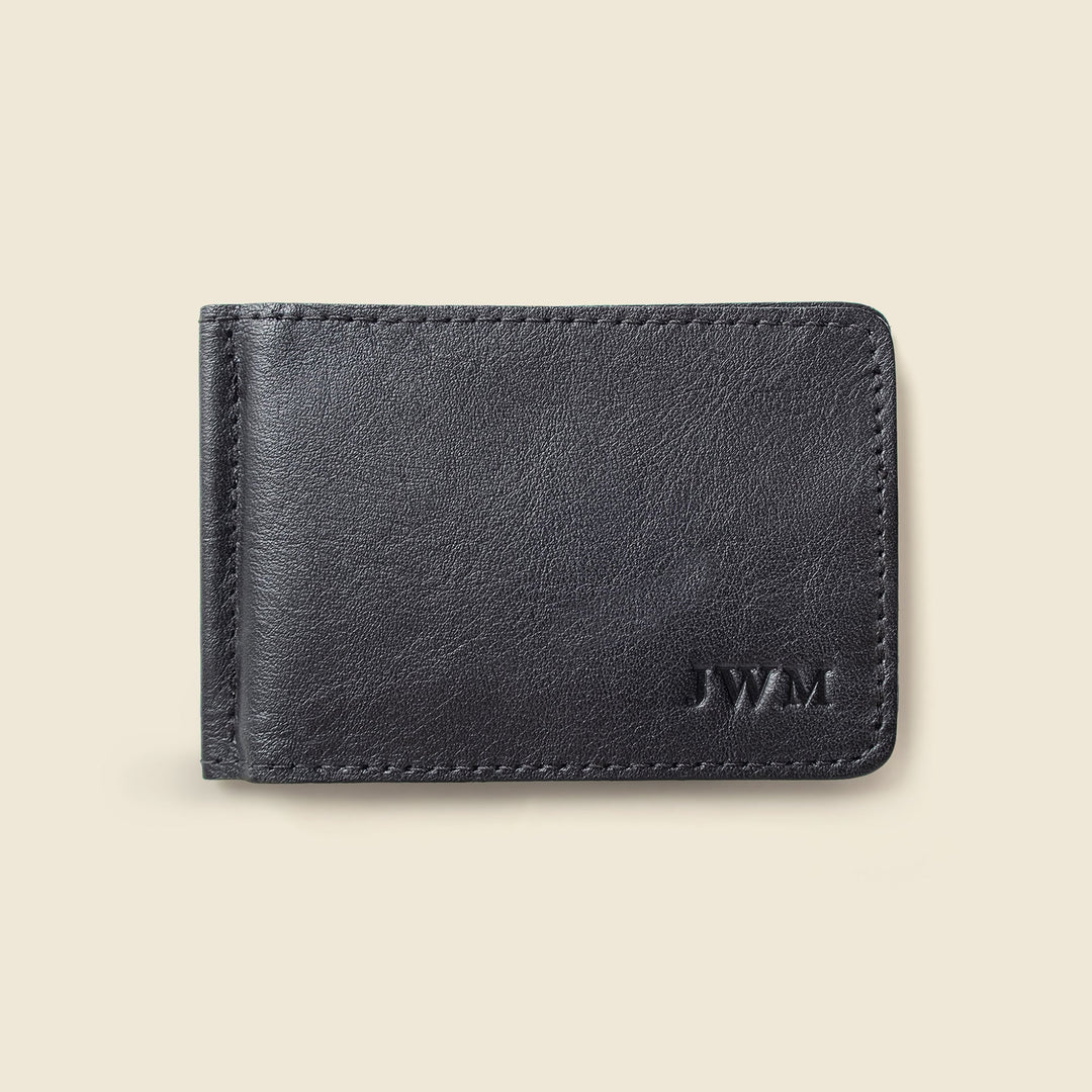 Bifold Money Clip Wallet - Black
