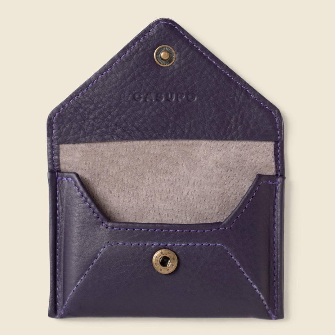 Mini Envelope Wallet With RFID protection - Eggplant