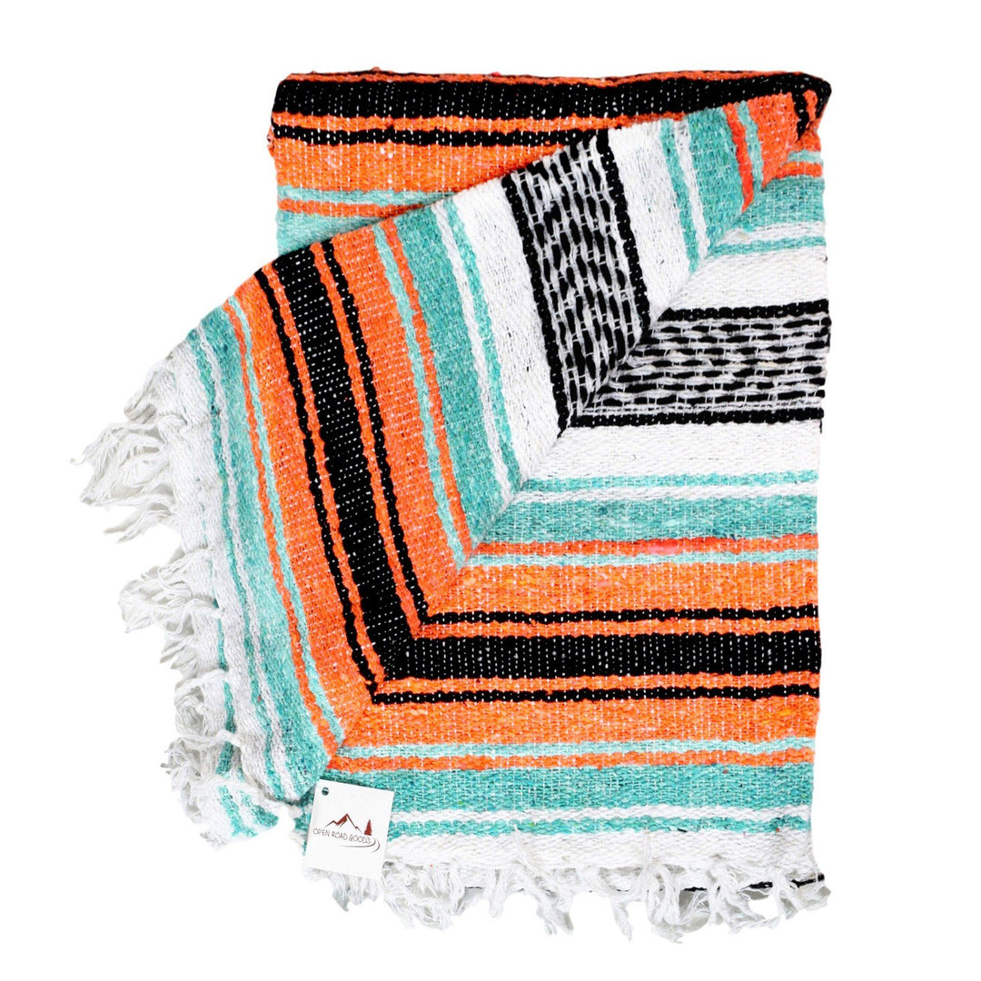 Mint & Orange Mexican Falsa Yoga Blanket | Bulk Savings
