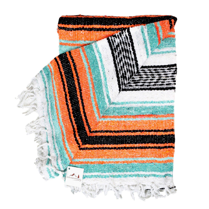 Mint & Orange Mexican Falsa Yoga Blanket | Bulk Savings