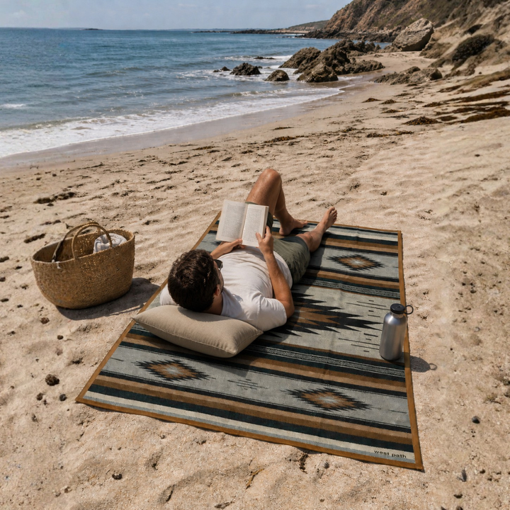 Canvas Camping Blanket - Waxed Canvas Outdoor Blanket / Bushcraft Blanket