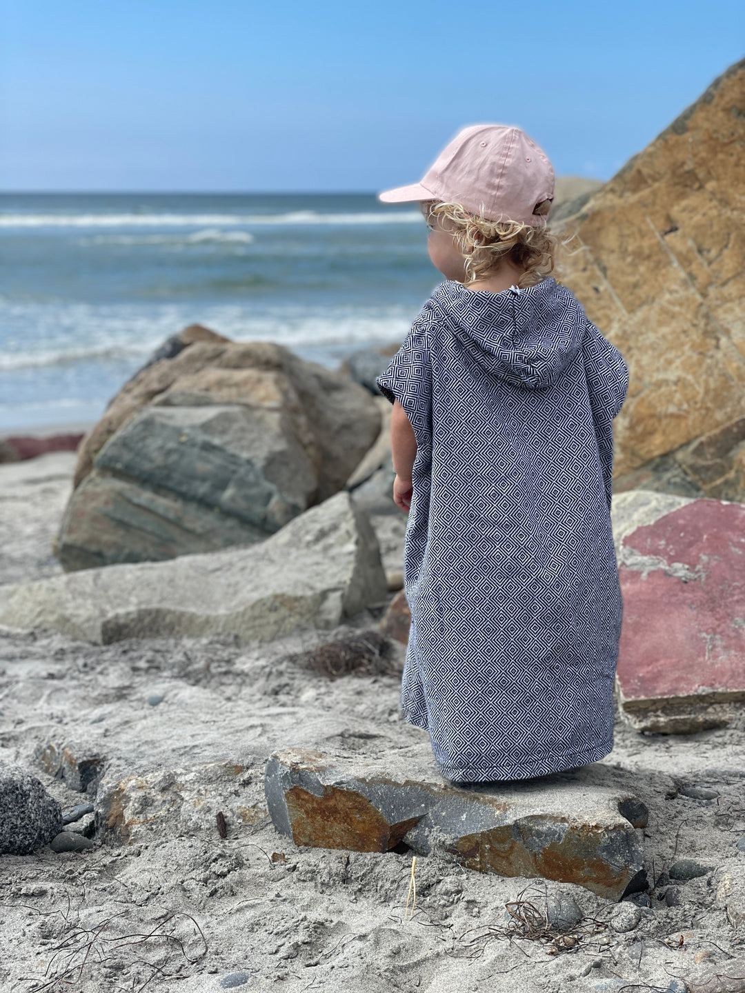 Kids Surf Poncho with Zipper - Towel with Hood for Youth / Children / Toddlers