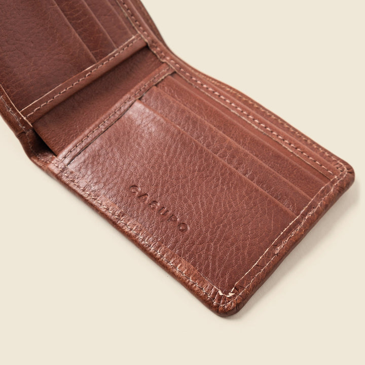 Large Billfold Wallet with RFID protection - Chocolate