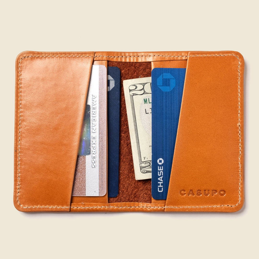 Compact Bifold with RFID Protection - Honey