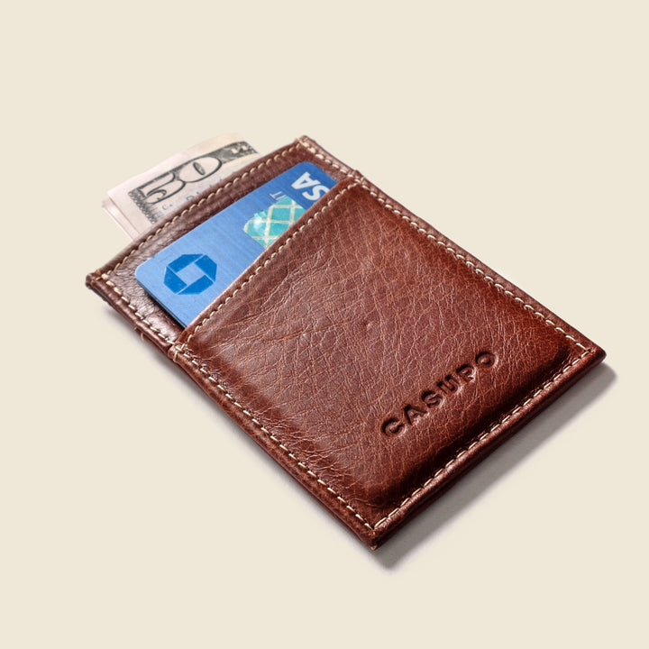 Minimalist Wallet with RFID Protection - Chocolate