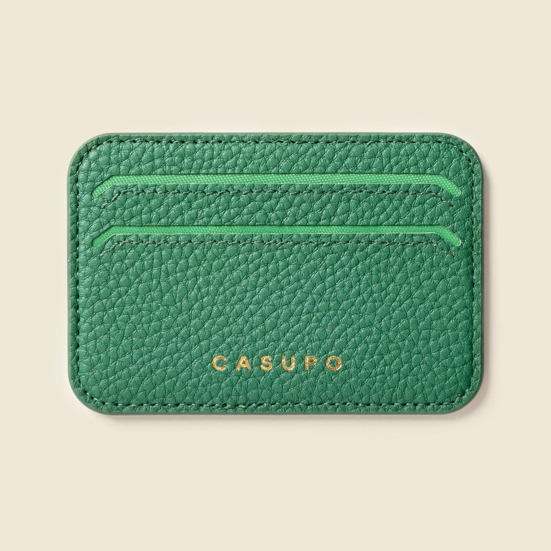 Mag Safe Leather Wallet with RFID - Green