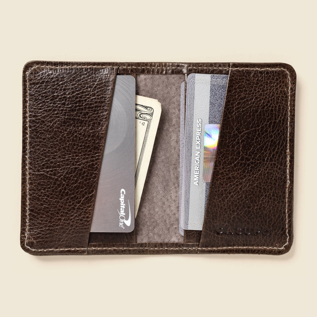 Compact Bifold Wallet with RFID Protection - Olive