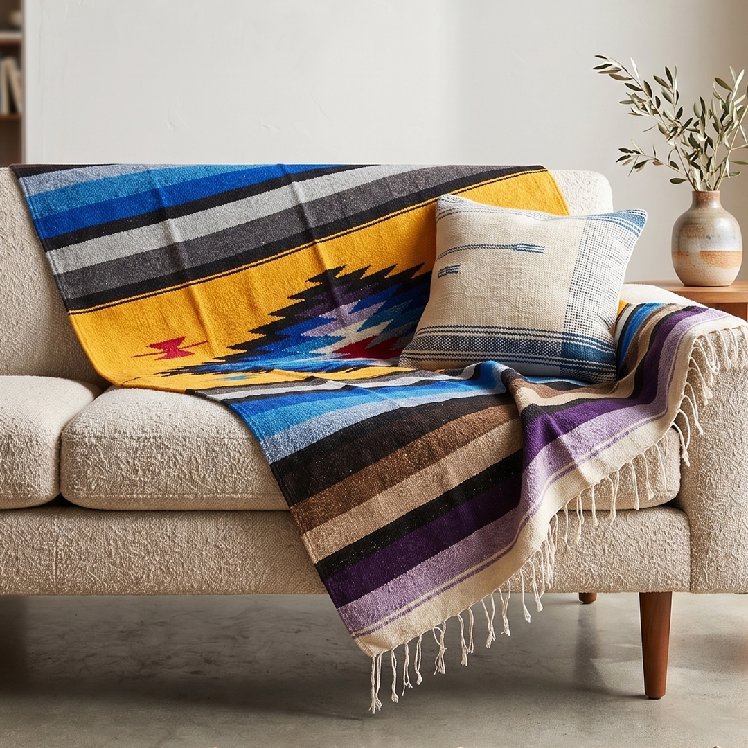 Fiesta Sol Aztec Diamond Blanket