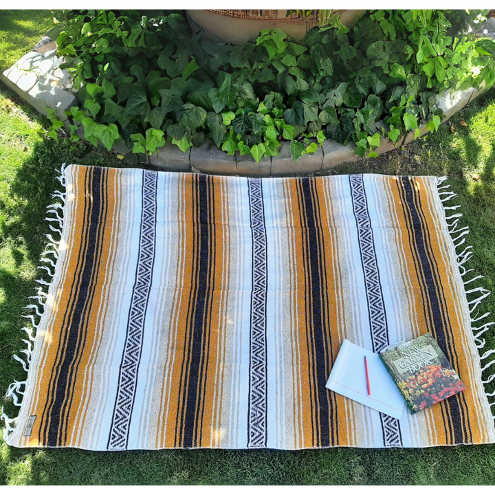 Gold & Tan Mexican Blanket