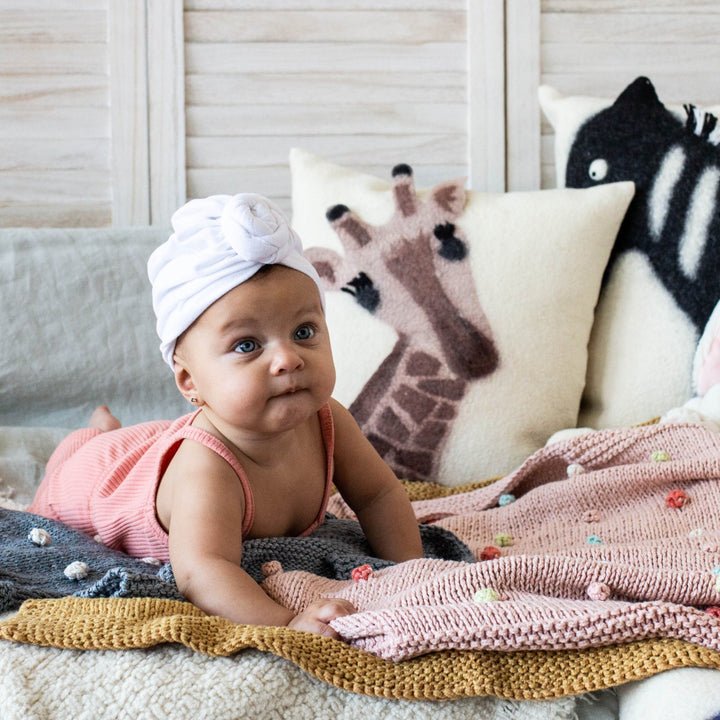 Animal Jungle Giraffe Wool Throw Pillow