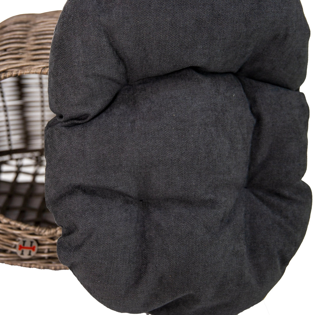 Huntley Pet Wicker Cat Shaped Play House Pet Bed with Cushion