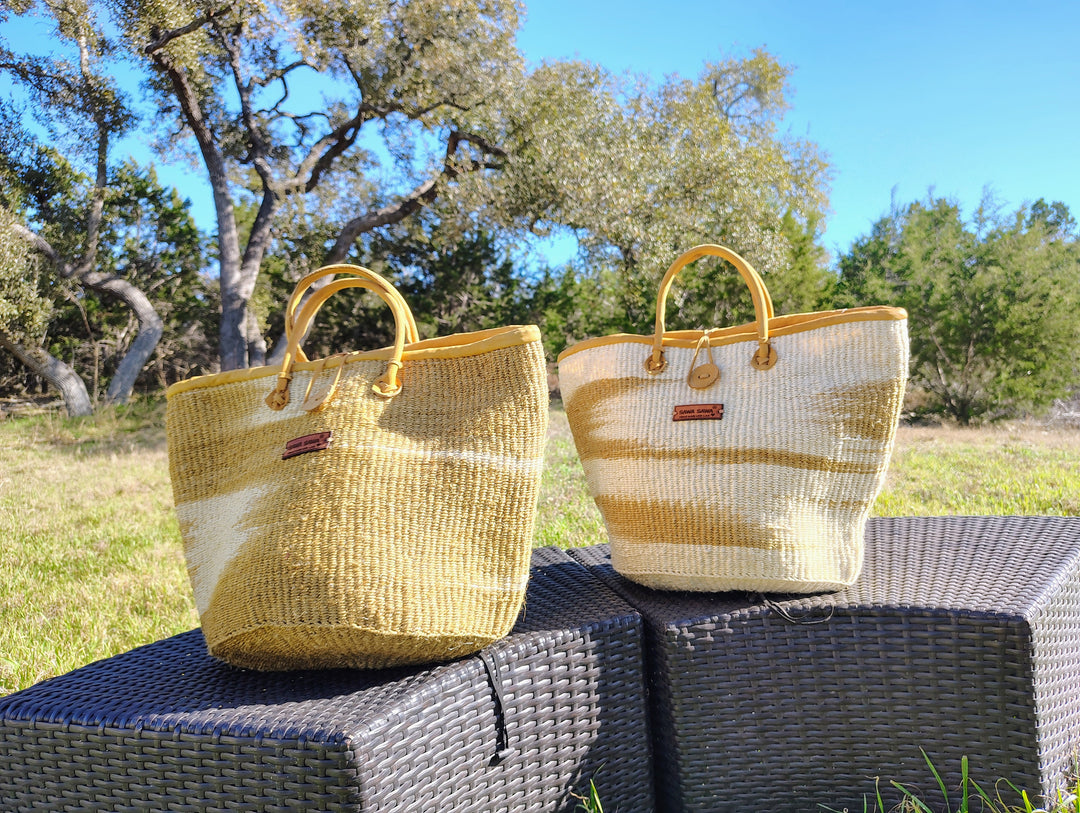Peace Life Sisal Tote Basket Tote Bag