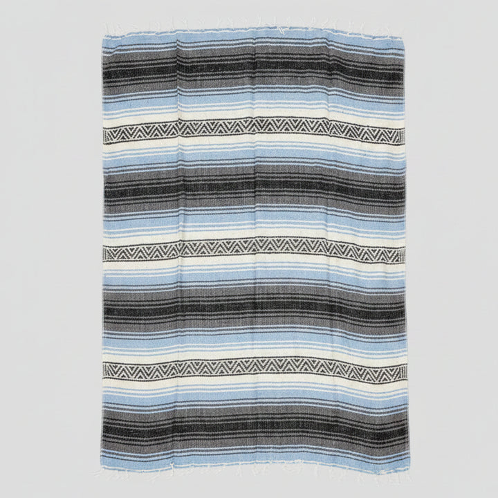Light Blue Mexican Falsa Blanket