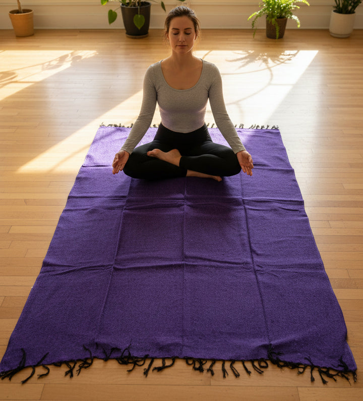 Solid Purple Mexican Blanket