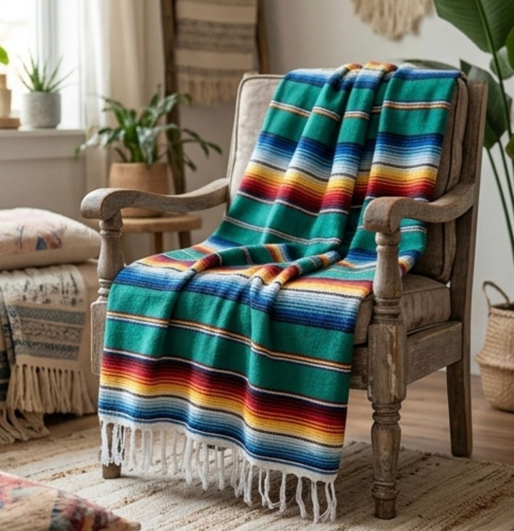 Holiday Gift Set | 3x Mexican Blankets Festive Colors