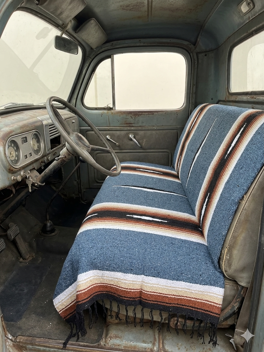 Harvest Moon Diamond Baja Blanket - Blue