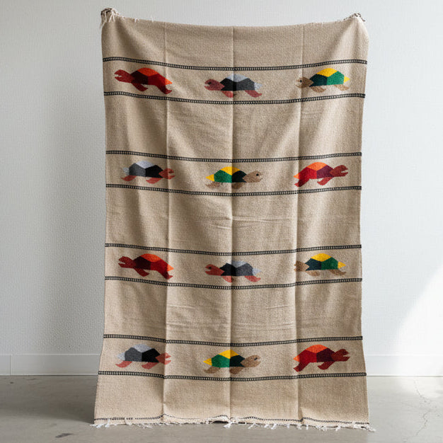 Turtle Lover Blanket - Beige