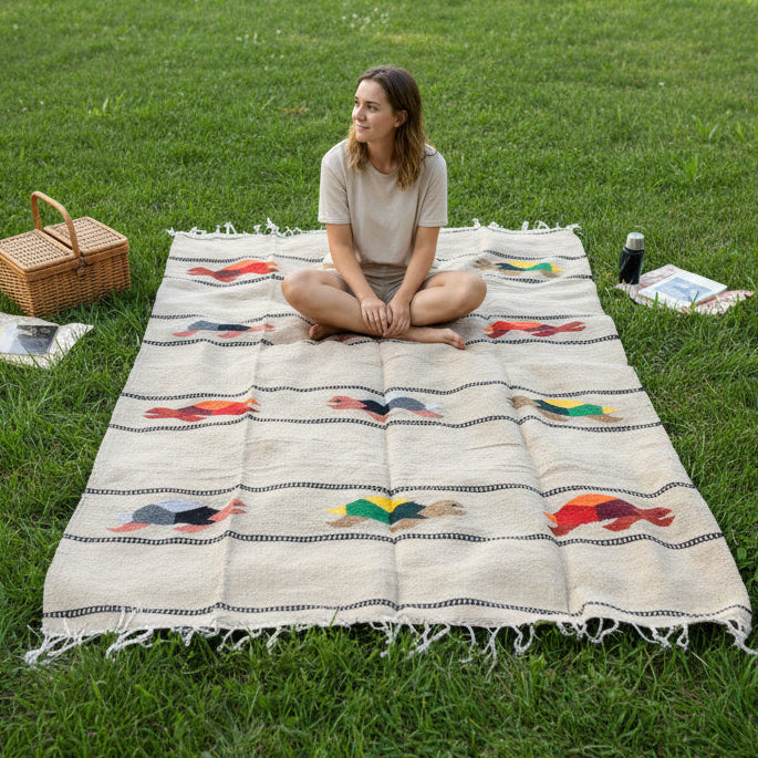 Turtle Lover Blanket - Beige