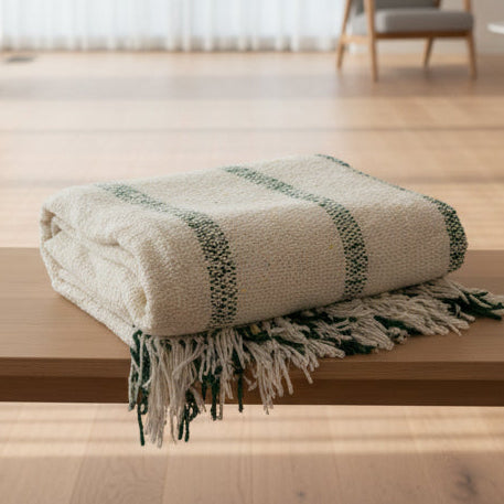 La Playa Mexican Blanket - Green