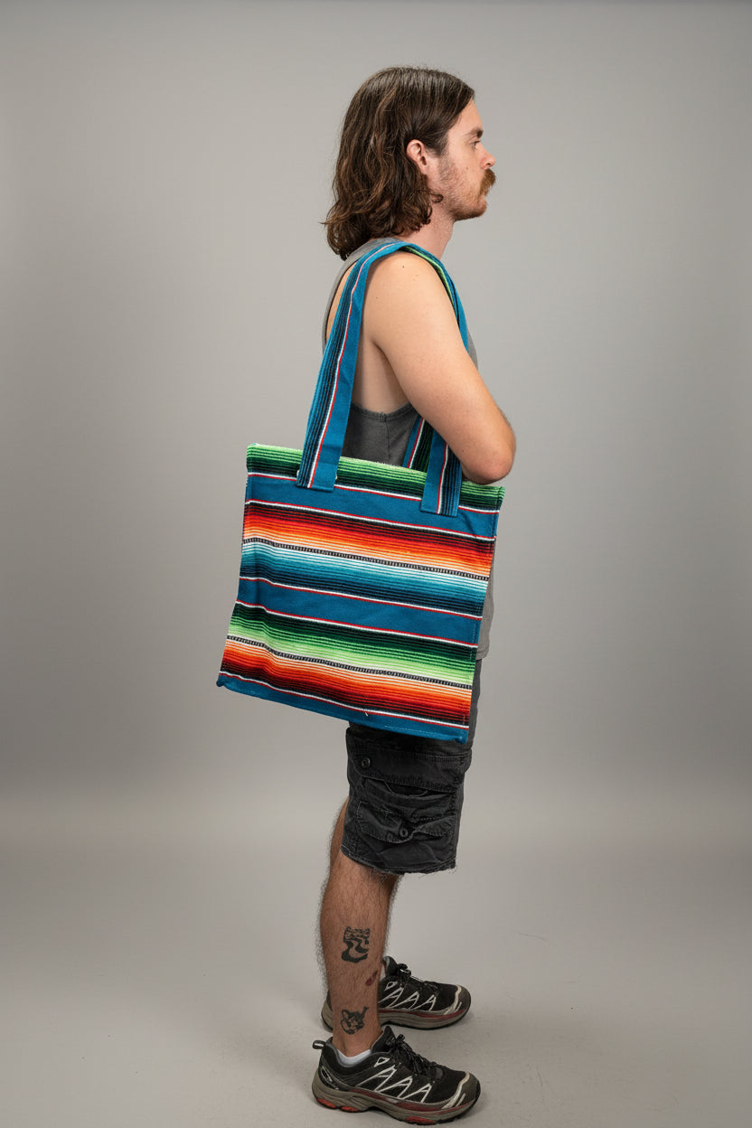 Fiesta Blue Baja Shoulder Tote Bag