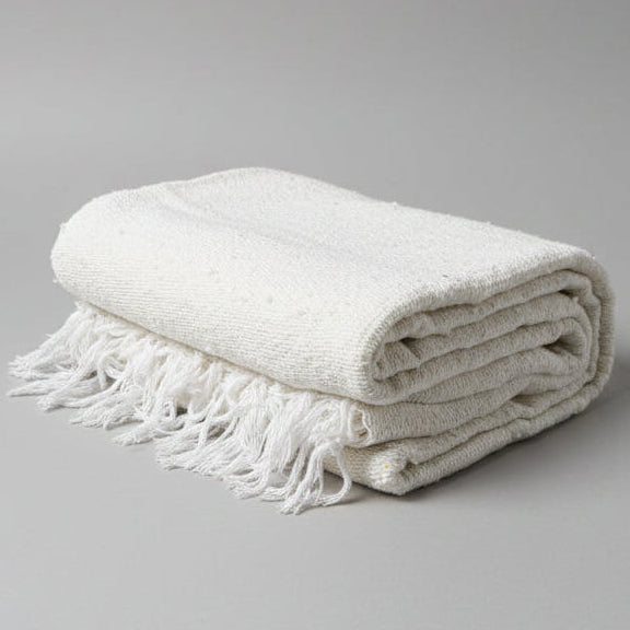 Cream Mexican Blanket | Off White