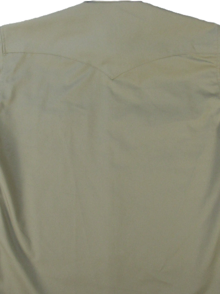 Professional Twill Solid - Khaki - Long Sleeve - Snaps - Classic Fit