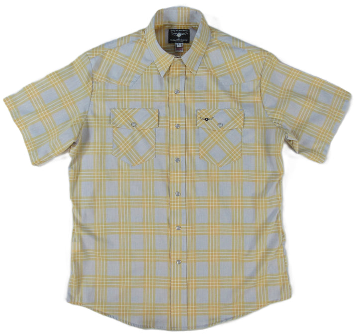 Feather Plaids - Gray & Yellow - Short Sleeve - NEW FIT