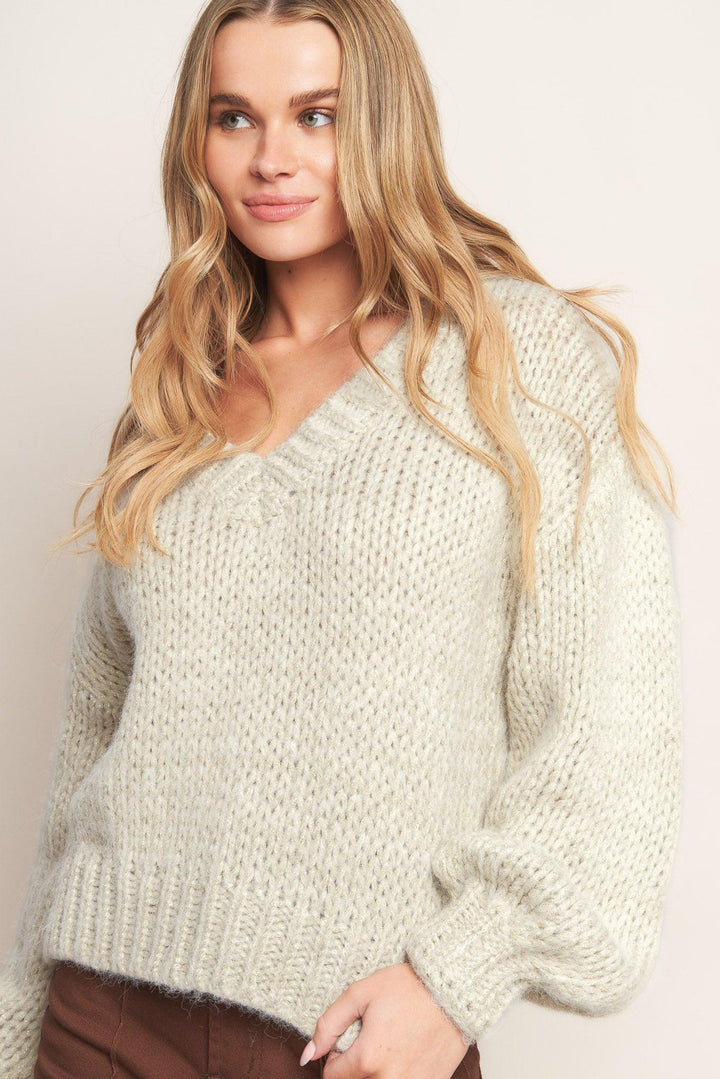 EARTHY TOUCH SWEATER KNIT TOP