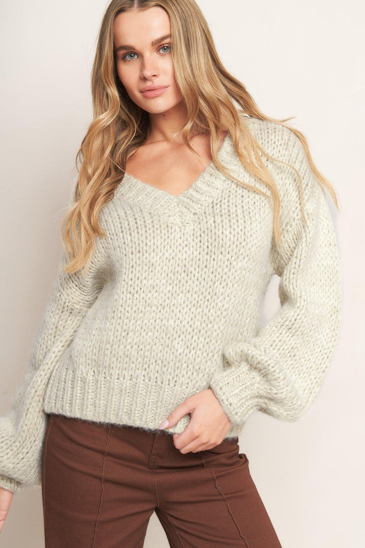 EARTHY TOUCH SWEATER KNIT TOP