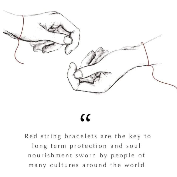 Grateful Soul Red String Hamsa Charm Bracelet