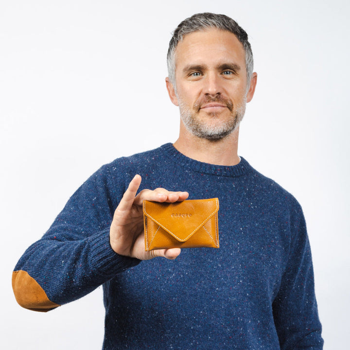 Mini Envelope Wallet with RFID Protection - Natural