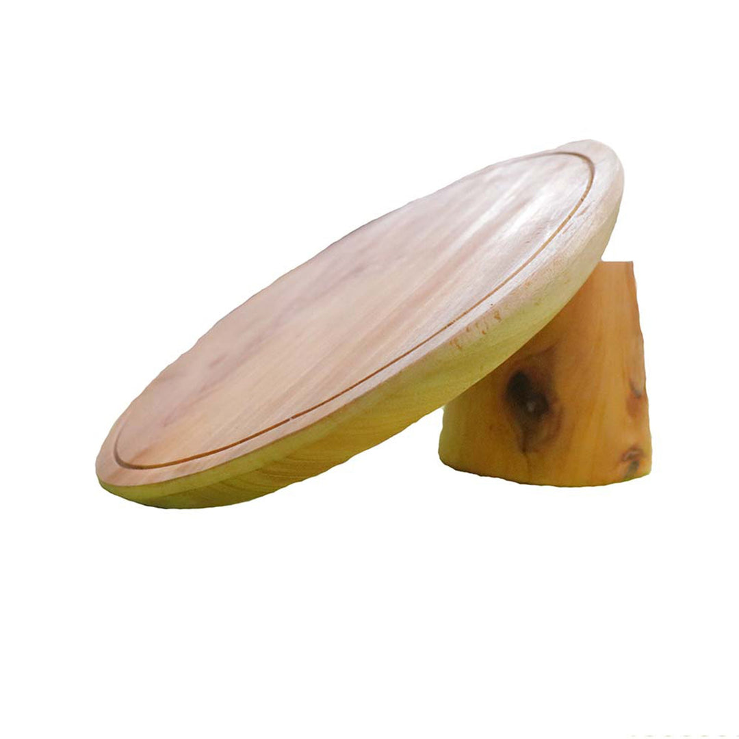 Mahogany Wood Cake Stand Medium Size, Handcarved Wooden Dessert Stand