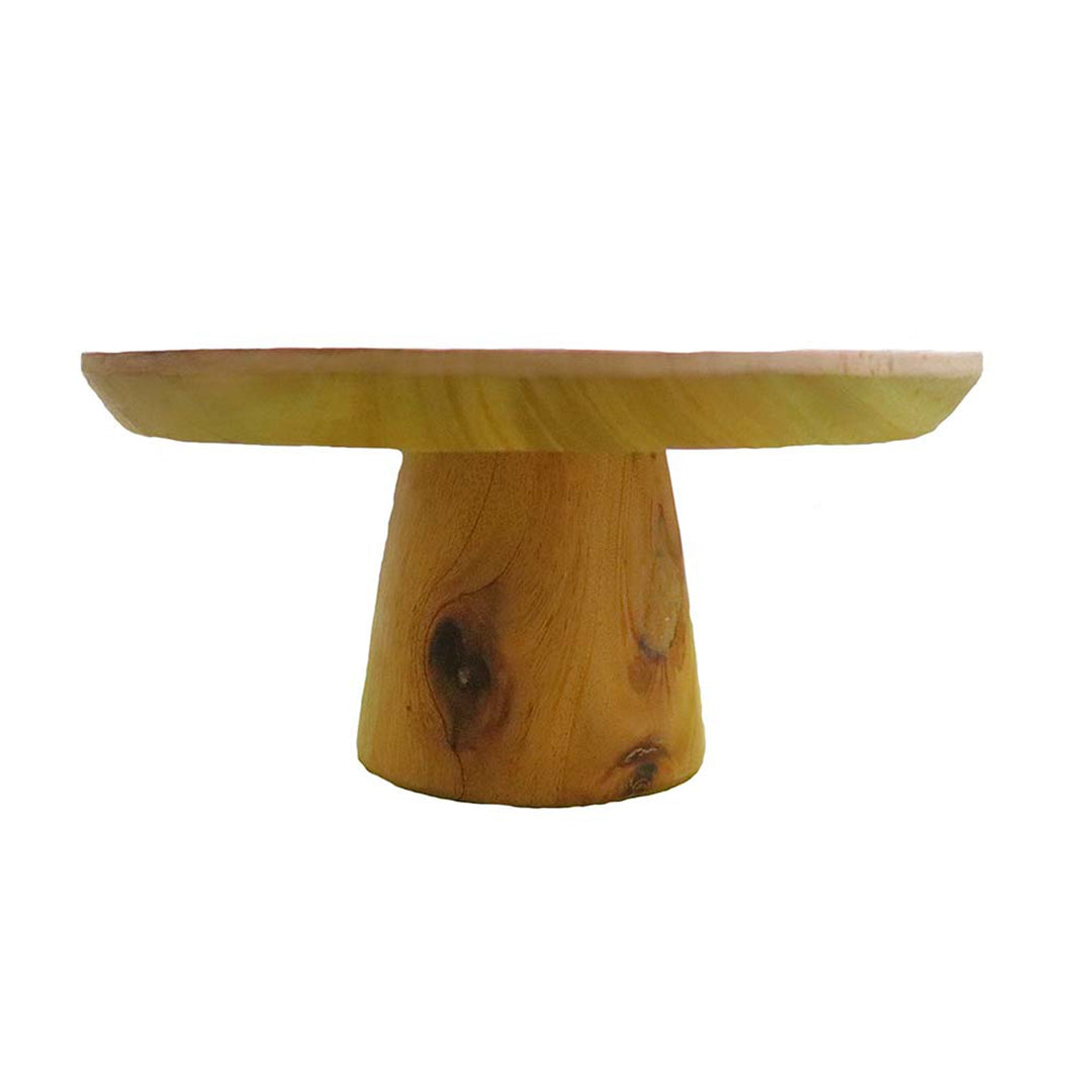 Mahogany Wood Cake Stand Medium Size, Handcarved Wooden Dessert Stand