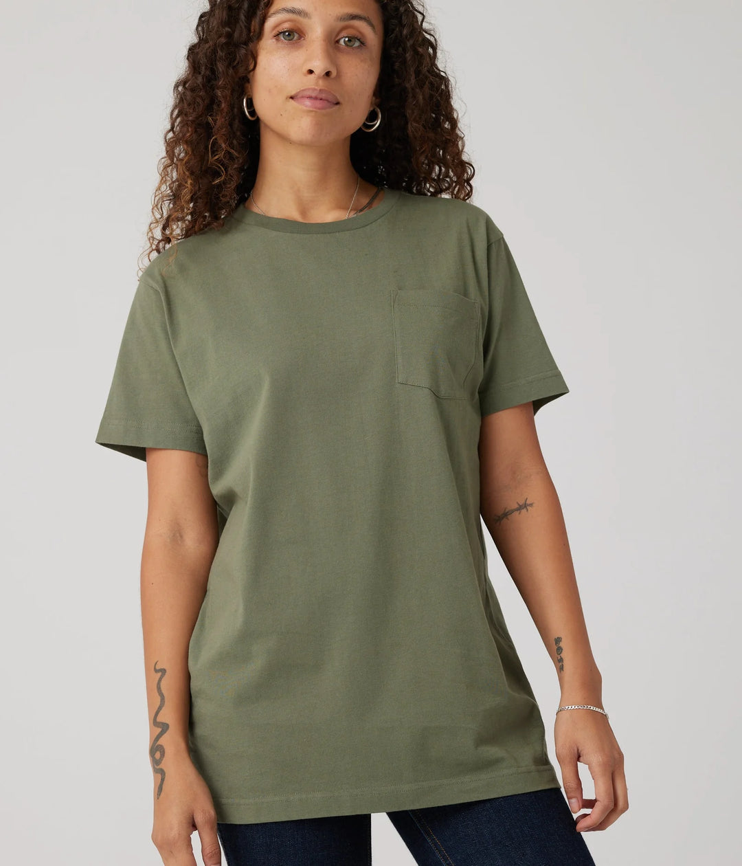 Unisex Pocket Crewneck Short Sleeve