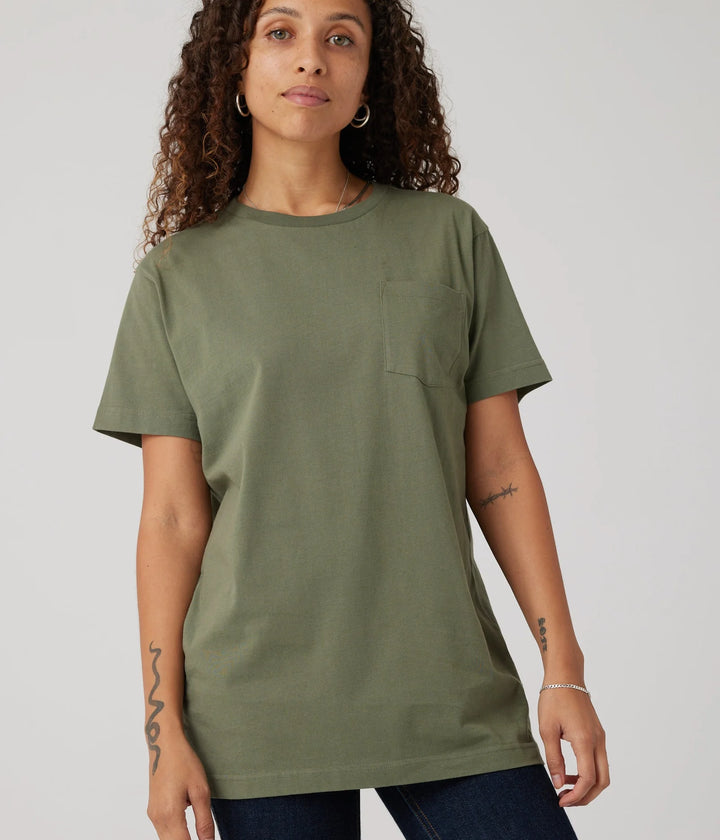 Unisex Pocket Crewneck Short Sleeve