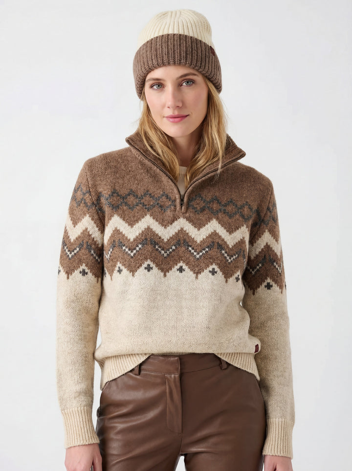 Skyward Alpaca/Wool Sweater (Brown)