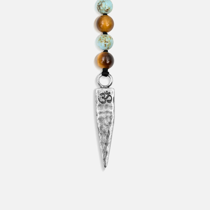 Sublime Tranquility 4 Symbol Tiger's Eye Turquoise Necklace